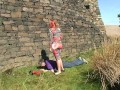 Sophie's Head & Back Trampling In Different Shoes By The Castle