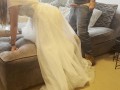 builder gets customer to put her wedding dress on and breeds her before husband gets home