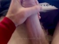 POV wank on the sofa of my big cock