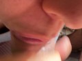 Blowjob, with cum in mouth. DreamAss.