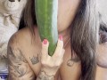 I love playing with my zucchini in my holes😏