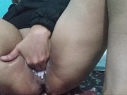 Masturbacion duro  dedos  mi rica leche vaginal