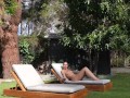 Super Slut Lily Phillips sunbathes NAKED in front of Step Brother