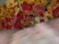 PIZZA-CUM ON FOOD-KINKY FETISH FEMALE MASTURBATION-BEST TEEN AMATEUR-ARABIAN SNOWWHITE-LOS ANGELES G