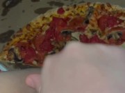 PIZZA-KINKY FETISH FEMALE MASTURBATION-CUM ON FOOD-BEST TEEN AMATEUR-ARABIAN SNOWWHITE-LOS ANGELES G