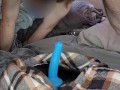 Riding a new fake cock with my precum dripping down vocal cumshot on chest