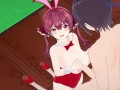 Houshou Marine (Bunny Girl) and I have intense sex in the casino. - Hololive VTuber Hentai