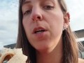 I eat a banana in public