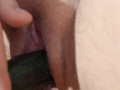 Fucked myself with a cucumber