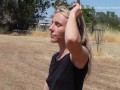Outdoor Barn Sex with Blonde Cum Walk & Outdoor Public Shower