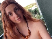 ragazza rossa TETTONA vuole SESSO FORTE e fa un POMPINO con sborrata in faccia mentre bestemmia