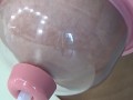 Vacuum pump for breast massage. Experiment