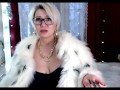 Sexy and pranks of a russian mature smoking bitch in a cool fur coat!