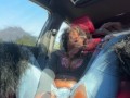 esha mae vs 2 dicks in the car (public car squirt)