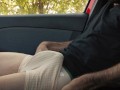 Public Dick Flash!😈 A Naive Teen Caught Me Jerking Off in the Car and Helped Me Cum💦
