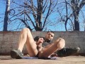 Outdoor Big Man Mansturbation, Muscular Man Handjob, Big Penis Until Cumshoot