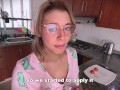 cucumber goes inside my tight pink pussy and then into my mouth, wanna film with me? - ALIX VLOGS