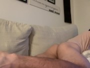 Horny before work. Humped my couch discreetly