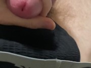 Jerking my dick until I squirt cum all over my jock strap,