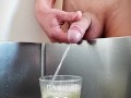 I treat the teen to a glass of warm piss. She loves pissing and drinking