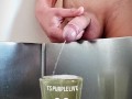 I treat the teen to a glass of warm piss. She loves pissing and drinking