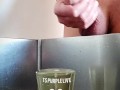 piss and cum in a cup. Pee and cum. Want to drink 😌