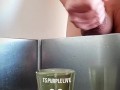 piss and cum in a cup. Pee and cum. Want to drink 😌