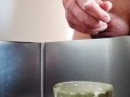 piss and cum in a cup. Pee and cum. Want to drink 😌