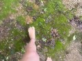 The BEST part of any hike is walking barefoot on moss