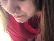 POV homemade deep blowjob - vertical video - Lovessie Mur