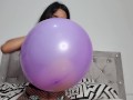 Marianna fills a 16-inch balloon with various balloons (full video on C4S / MV / OF / Membersite)