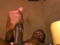 AFRICAN MAN WANKING AND MOANING LOUDLY WHILE STROKING HIS COCK