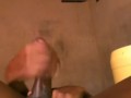 AFRICAN MAN WANKING AND MOANING LOUDLY WHILE STROKING HIS COCK