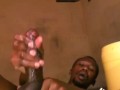 AFRICAN MAN WANKING AND MOANING LOUDLY WHILE STROKING HIS COCK