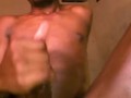 AFRICAN MAN WANKING AND MOANING LOUDLY WHILE STROKING HIS COCK