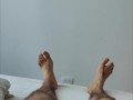 POV muscle colombian with big dick masturbates until drop a lot of cum