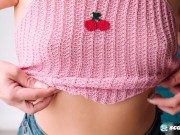 Mochi Mona teases and cums