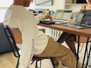 cute gf sucks my dick while I try to work part 1 / soft porn