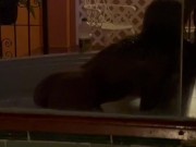 We start in bed and she ends up putting it in her anus.