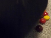 Amateur, homemade, BBW, Skittle toes, high heel cock stomp cum denial