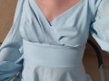 I went outside without panties, and the wind lifted my dress: public masturbation