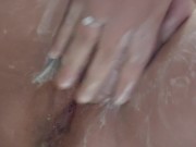 golden rain from my soapy pussy, I make myself feel good in the shower