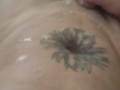 Tattoo Freak Rub His Own Cock On His Tight Asshole and Fucks Himself Then Pulls Out and Squirts