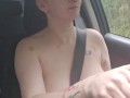 Driving naked and pissing
