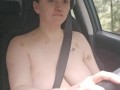 Driving naked and pissing