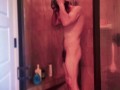 casual shower - naked man ass to relax and study to