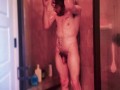 casual shower - naked man ass to relax and study to