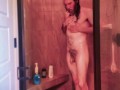 casual shower - naked man ass to relax and study to