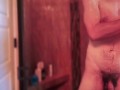 casual shower - naked man ass to relax and study to