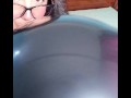 I play sensually with this black balloon and pop it (full video on C4S / MV / OF / Membersite)
